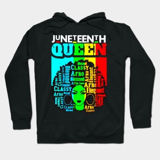 Queen Of Juneteenth Black Girl Hoodie